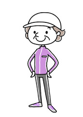 スポーツ：スポーツウェアを着たシニア女性
