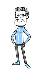 スポーツ：スポーツウェアを着たシニア男性
