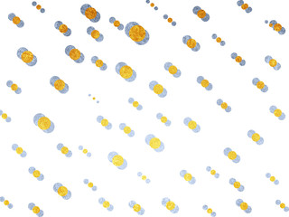 金の丸模様の背景素材　ドット