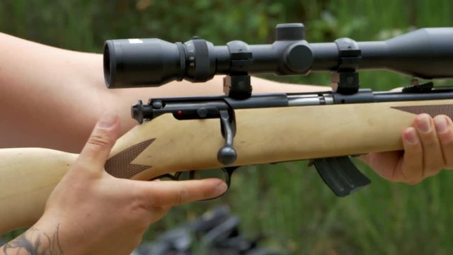 4K Bolt Action, Rifle Shooting, Target Practice with Stock