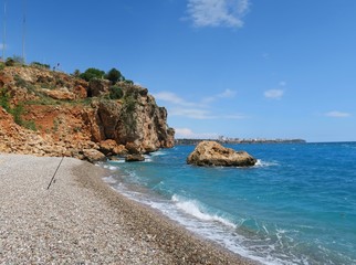 Konyaalti Beach in Antalya at the Cliffs