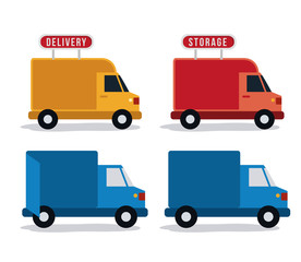 Truck icon. Delivery storage shipping and logistic theme. Colorful design. Vector illustration