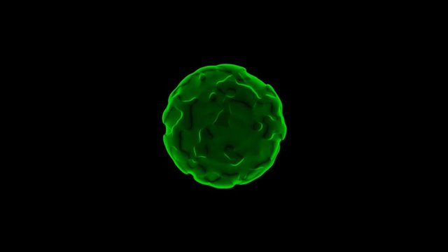 Illustration of a Microscopic Virus