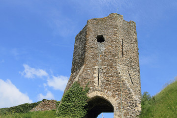 ruins of fortress tower of Dover, England