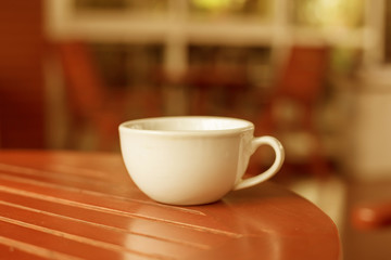 Coffee cup in coffee shop