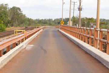 Bauxite mine shipment road in weipa QLD, Australia