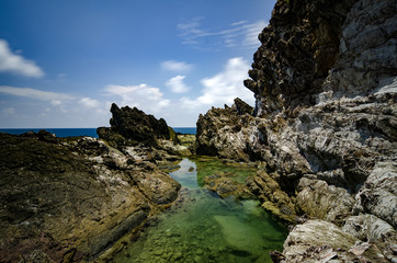 Fototapeta na wymiar Amazing view of Kapas Island located in Terengganu Malaysia with