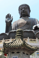 The Big Buddha, landmark on Lantau Island, Hong Kong