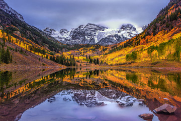 Colorado's Iconic Maroon Bells at Autumn