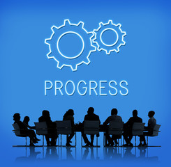 Business Achievement Progress Develpoment Cogwheel Concept