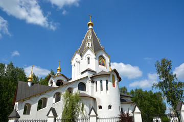 Orthodox Church with domes and crosses 
