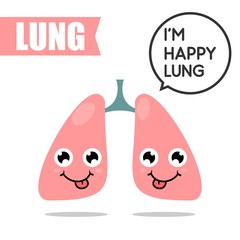 health poster. lung and gastric condition in your body