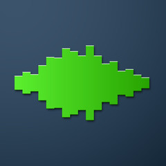 Fototapeta premium Silhouette of sound waveform with shadow