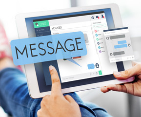 Online Message Email Digital Chatting Concept