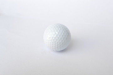golf ball on white background, sport time