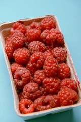 box of raspberries