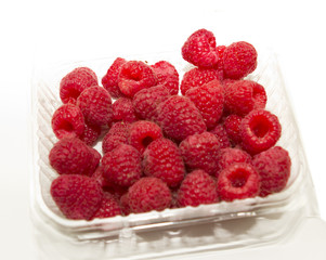 Fresh raspberry isolated on white background. Collection.