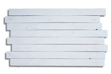 White wooden planks over white background