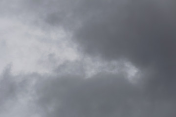 Rain clouds forming in the sky in concept of climate.