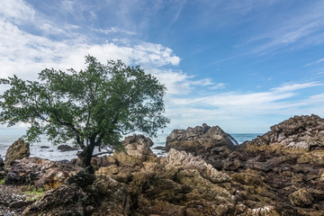 The beautiful seaside rocks at  Kung Wiman, Chanthaburi, Thailand. 