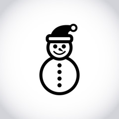 snowman icon stock vector illustration flat design