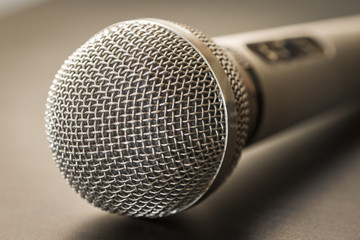 Studio microphone closeup