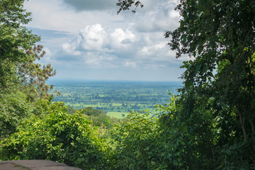 Thailand landscape of rural city from moutain