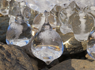 Ice natural sculpture