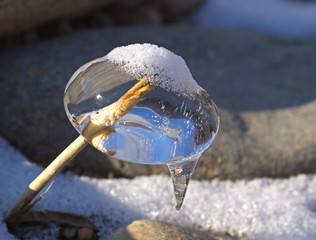 Ice natural sculpture