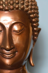 The face of Buddha ,head; buddhism; eyes