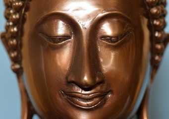 The face of Buddha ,head; buddhism; eyes