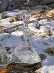 Ice natural sculpture