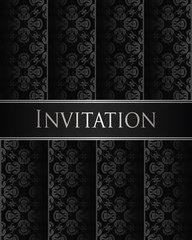 Modern invitation. Vintage seamless background