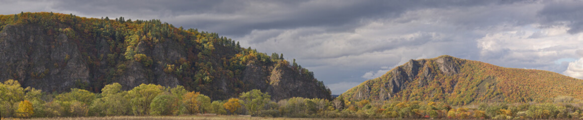 Mountain slope in the fall