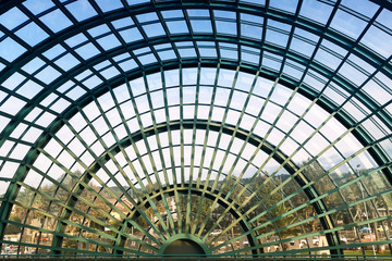 architectural detail of the structure of the airport of Pescara