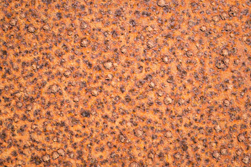 Heavy corroded and rusty iron plate surface