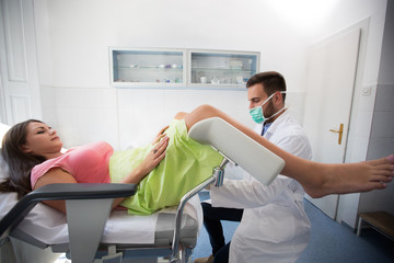 Gynecologist clinic examination