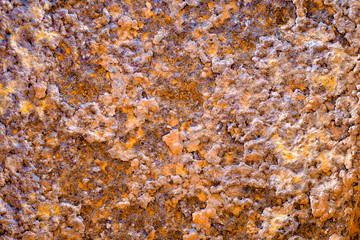 Heavy corroded and rusty iron plate surface