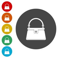 Obraz premium Ladies handbag icon. Elegance women accessory sign 