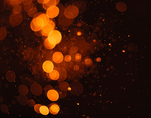 abstract orange grunge Christmas background. Festive elegant abs