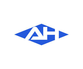 Simple Vector Modern Initial Letters Logo Croped in Diamond shape ah