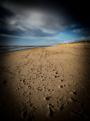 longue plage avec vignettage