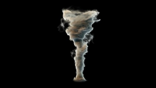 tornado effect with alpha, isolated on black background