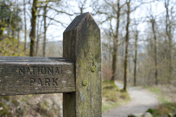 Wooden gate of national park