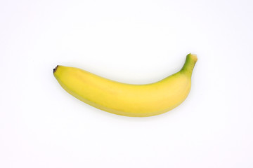 Banane sur fond blanc