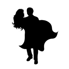 Vector silhouette of couple.
