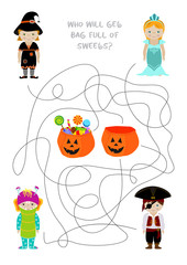 Halloween vector maze game