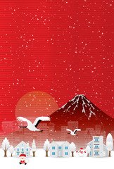 酉　富士山　サンタ　年賀状