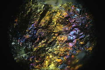 Copper ore, microscope image