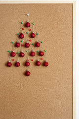 Office notice board Christmas tree decoration